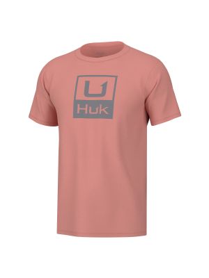 Huk Men's Stacked Logo Tee