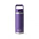 Yeti Rambler 18OZ Bottle Peak Purple With Color Matched Straw Cap
